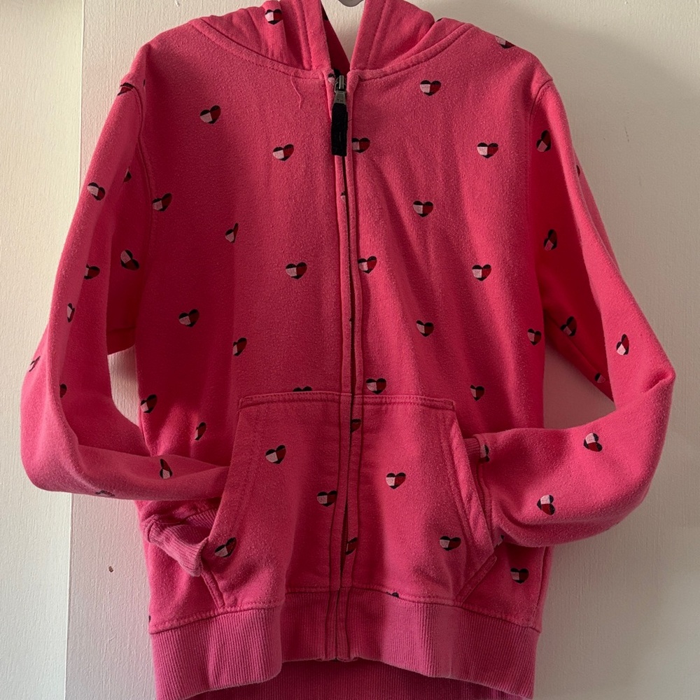 Tommy Hilfiger Pink Kids Hoodie with Heart Design
